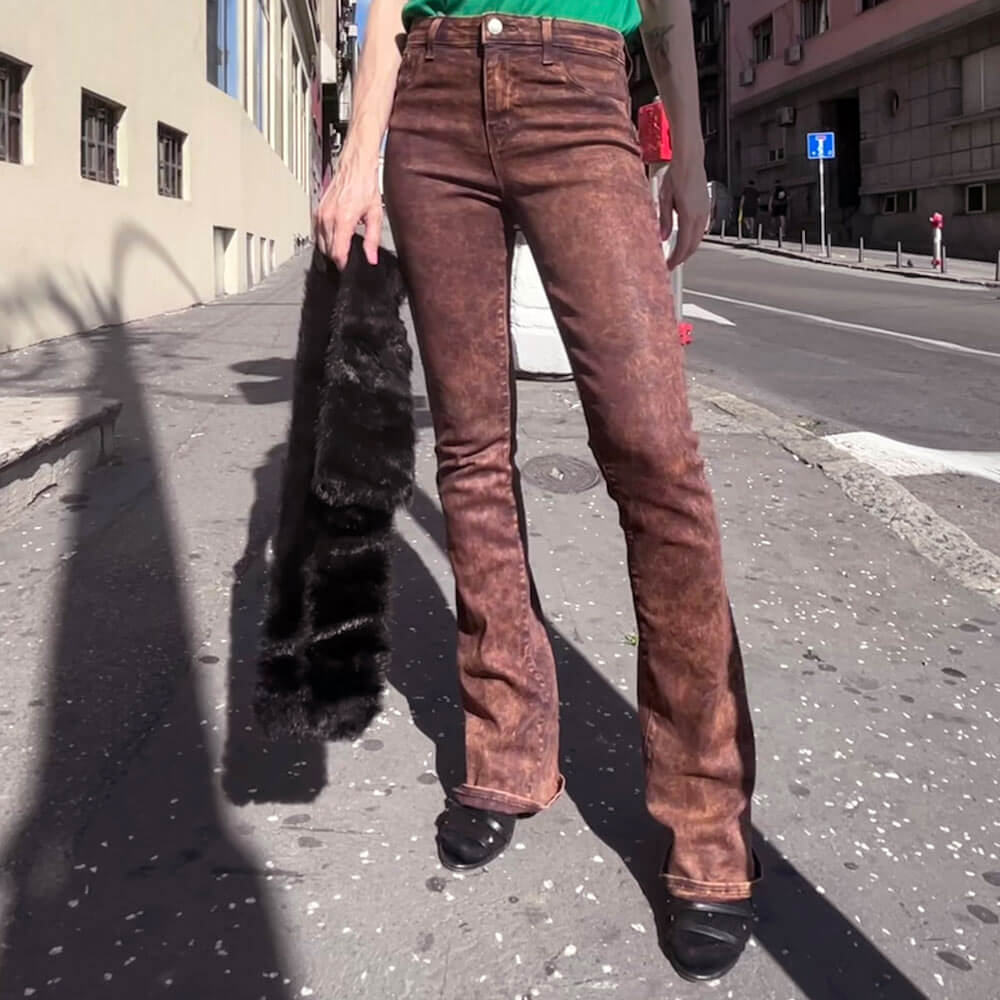 L'AGENCE PREMAZANE ("COATED") BRAON FARMERKE - Slika 5