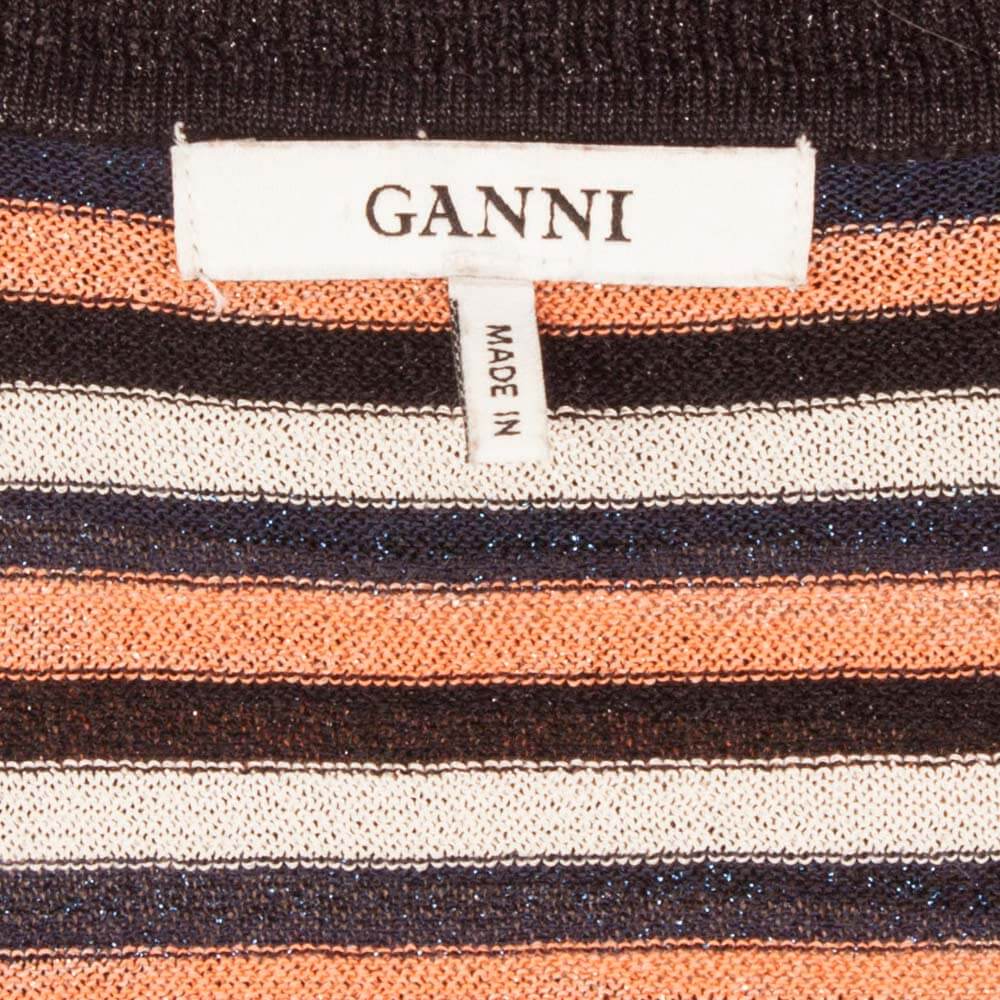 GANNI LUREX MAJICA NA ŠTRAFTE - Slika 4